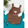 thumbnail image 5 of Wassery Baby Boys Girls Christmas Romper Clothes 3M 6M 9M 12M 18M Newborn Boys Girls Sleeveless Santa Claus Embroidery Knit Onesie Bodysuit, 5 of 8