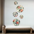 thumbnail image 2 of Designart "Serenading Beauty In Pink Floral Gardens I" Floral Round Wall Art Set Of 5 - Pink Cottage Office Room Wall Art Set, 2 of 6