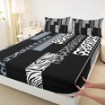 thumbnail image 3 of Castle Fairy Leopard Zebra Print Full Size Sheets 4-Piece for Female Men Adults,Abstract Animal Print Breathable Bed Sheets,Vintage Aesthetic Lightweight Sheet Sets,Lightweight Room Decor, 3 of 7