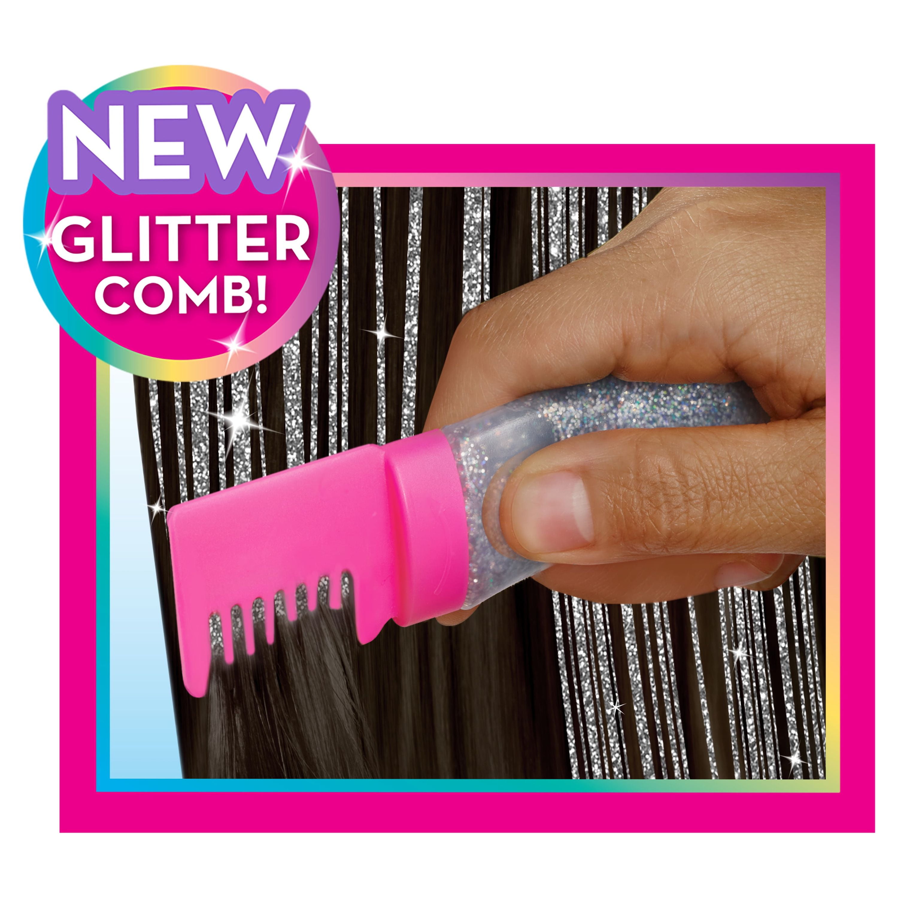 Barbie Deluxe Glitter Go Styling Head 20 Piece Set Black Hair with Nail Doll Makeup Styler Ages 5 Walmart