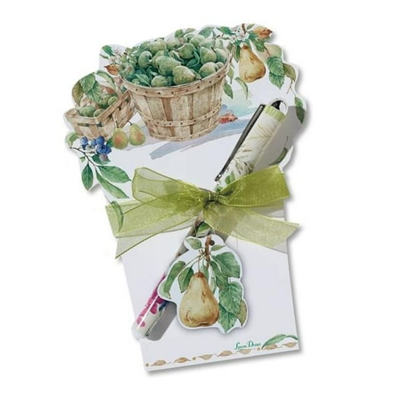 Lissom Design 22070 4.5 x 6.75 in. Die Cut Notepad, Pears - Fresh Farm