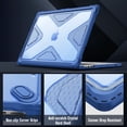 thumbnail image 5 of Fintie Heavy Duty Rugged Case for MacBook Air 15.3 Inch A3114 A2941 (2023 2024 Release) - Hard Shell Case Cover with TPU Bumper for MacBook Air 15.3" M2 M3 Chip with Touch ID, Blue, 5 of 8