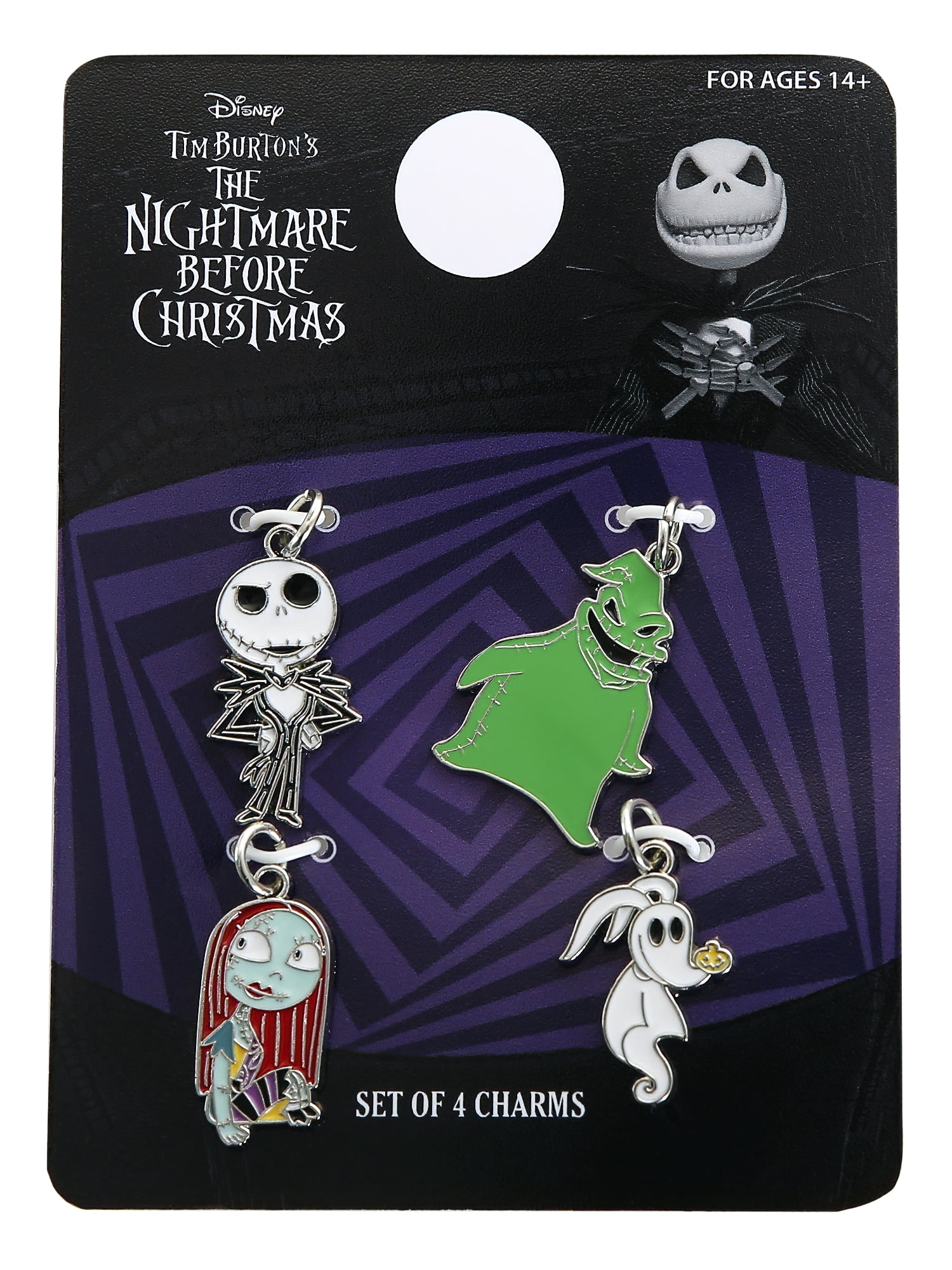 (2 pack) Disney -The Nightmare before Christmas Silver-Tone Metal 4-Piece Charm Set