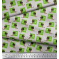 thumbnail image 2 of Soimoi Green Rayon Fabric Monitor & Bossy Girl Decor Fabric Printed Yard 42 Inch Wide, 2 of 3