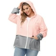 thumbnail image 3 of Avoogue Women Plus Size Waterproof Rain Jacket Raincoat Packable Outdoor Hooded Windbreaker, 3 of 8