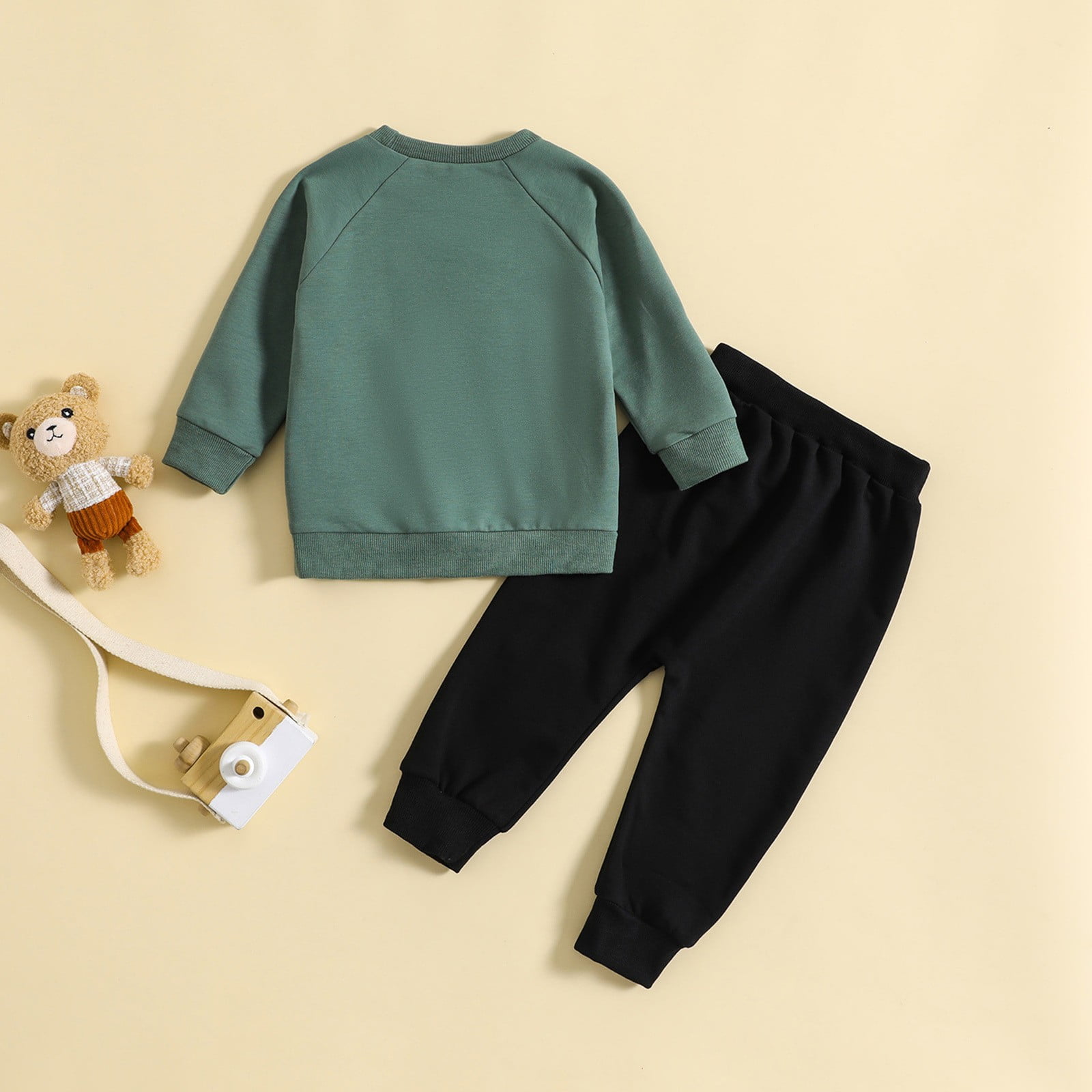 JiAmy Babykleding voor jongens, lange mouwen, kledingset, hoodie broek, tweedelig sweatshirt, set babykleding voor pasgeborenen en peuters, 0-3 jaar, groen, 12-18 Maanden JiAmy Babykleding voor jongens, lange mouwen, kledingset, hoodie broek, tweedelig sweatshirt, set babykleding voor pasgeborenen en peuters, 0-3 jaar, groen, 12-18 Maanden