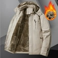 thumbnail image 3 of Ptauao Men's Fleece Lined Winter Coat Outdoor Heavyweight Cargo Parka Jacket Thicken Warm Overcoat with Removable Hood, 3 of 9