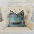 thumbnail image 2 of Wavering Blues Navy Blue and White Handmade Luxury Pillow, 2 of 3