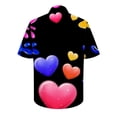 thumbnail image 3 of Jewelreauty Men Button Up Beach Shirts Casual Short Sleeve Tie Dye Summer Tops Plus Size Loose Blouses Tee (M, Black-G), 3 of 3