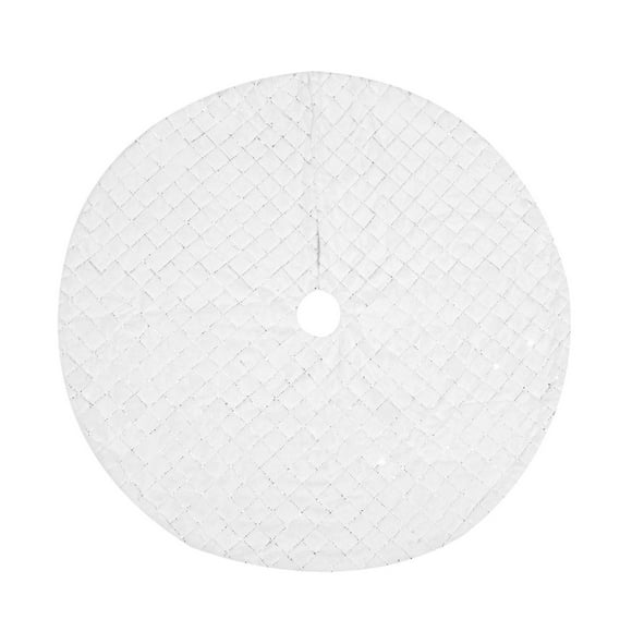 Bigersell Christmas Skirt Tree Christmas Tree Skirt Plush Mat Home Floor Decor Ornaments Party Christmas Decorations for Tree White 35 Inch