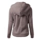 thumbnail image 4 of Sudadera con capucha de manga larga para mujer, abrigo informal con cremallera y manga larga, abrigo de invierno cálido de lana con bolsillo, 4 of 4