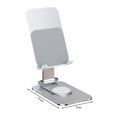 thumbnail image 2 of Adjustable Phone Mount Aluminum Mobile Phone Tablet Holder 360-degree Rotating Silicone Base Stable Support Foldable Phone Stand Phone Holder Stand, 2 of 8