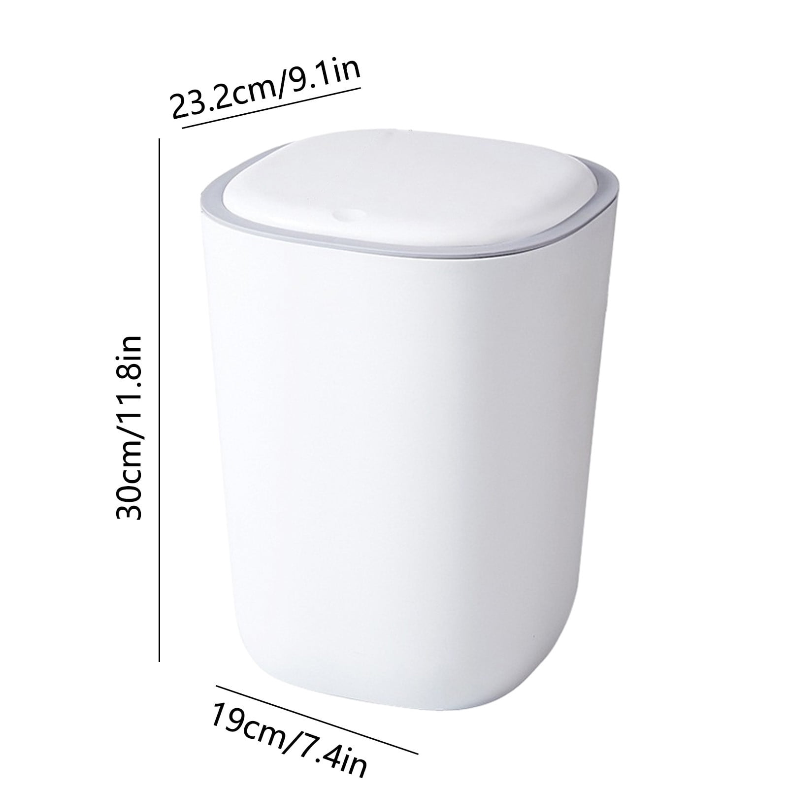 ufehgfjh Garbage Can Silent Opening And Closing Lid Trash Can Bathroom Bedroom Office Dormitory Small Space Living Trash Recycling Bin