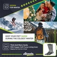 thumbnail image 5 of Fu997 Merino Wool Hiking Socks Thermal Warm Crew Winter Boot Sock For Men & Women 3 Pairs, 5 of 5