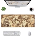 thumbnail image 2 of Nautical Compass Mouse Pad Extended Large Gaming Mouse Pad XL Stitched Edges for Gamer Home Office 31.5 X 11.8 Inch, 2 of 14