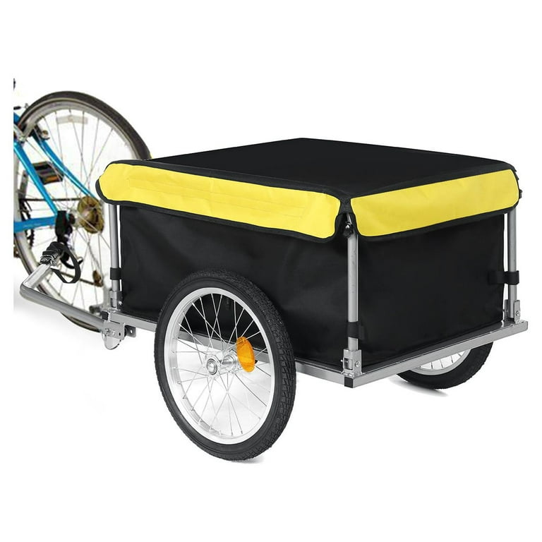 RANVN 143 Lbs. Two-wheel Tow Bicycle Wagon Trailer, Cargo Wagon