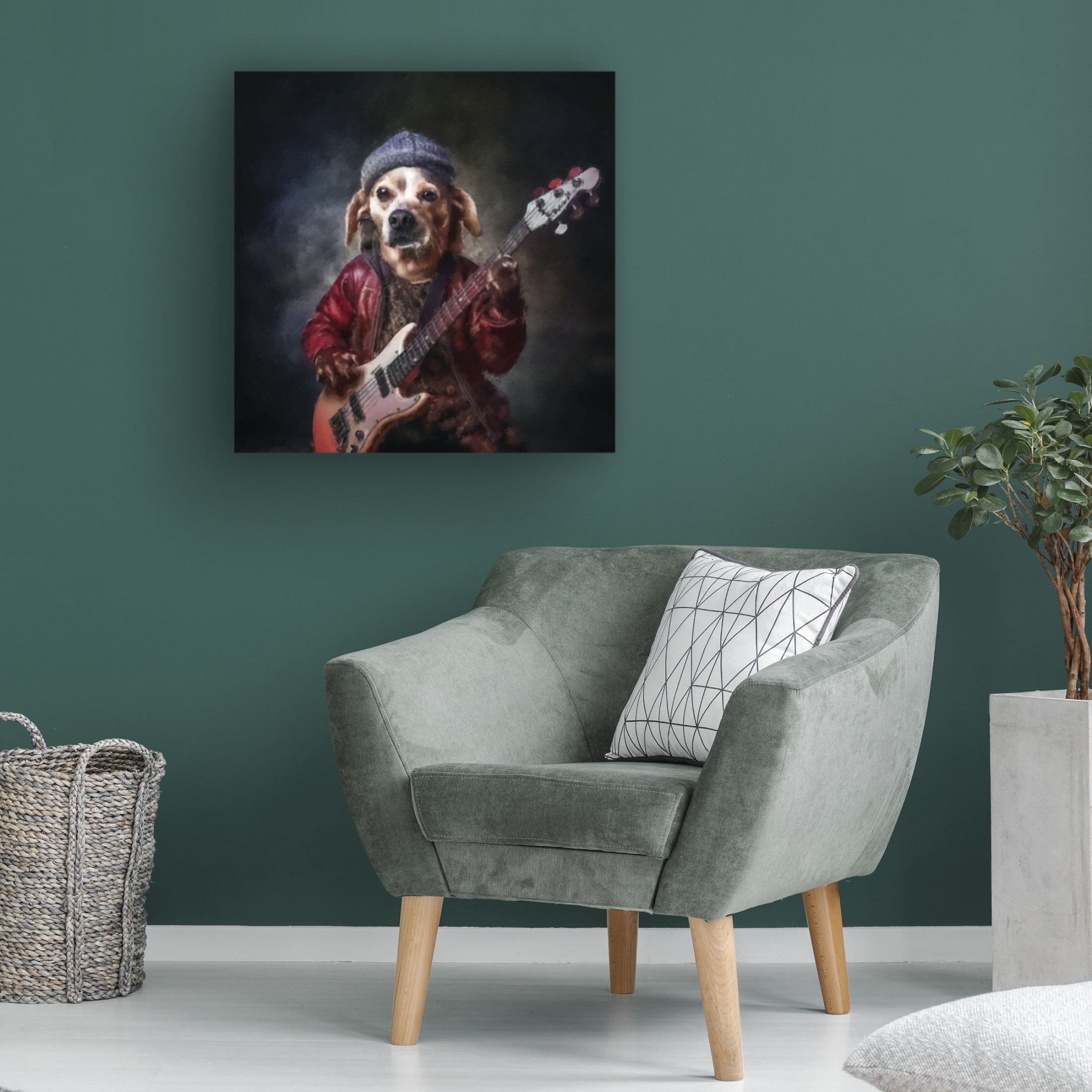 Canvas Wall Art - Sean Parnell 'Stone Dogman' Wall Art for Living Room, Bedroom, or Office Décor by Trademark Fine Art - 18 x 18 Inches