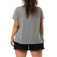 thumbnail image 3 of Agnes Orinda Women's Plus Size Lace Insert Short Sleeves Round Neck T-shirts, 3 of 6