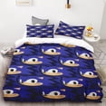 thumbnail image 4 of 1 funda de edredón y 2 fundas de almohada Juego de edredón con impresión digital 3D Sonic, suave, para decorar el hogar, 100 % poliéster, tamaño king, regalo para adolescentes, 4 of 5