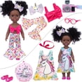 thumbnail image 3 of Muñeca ZQDOLL de silicona afroamericana negra de 14.5 pulgadas con accesorios, 3 of 7