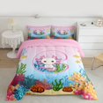 thumbnail image 2 of Feelyou Axolotl Letter C Bedding Comforter Set, Fairy Tale Sealife Twin Comforter Sets, Teens Kids Girls Boys Reversible Bedding Set, Super Cozy Room Decor, 2-Piece, 2 of 8