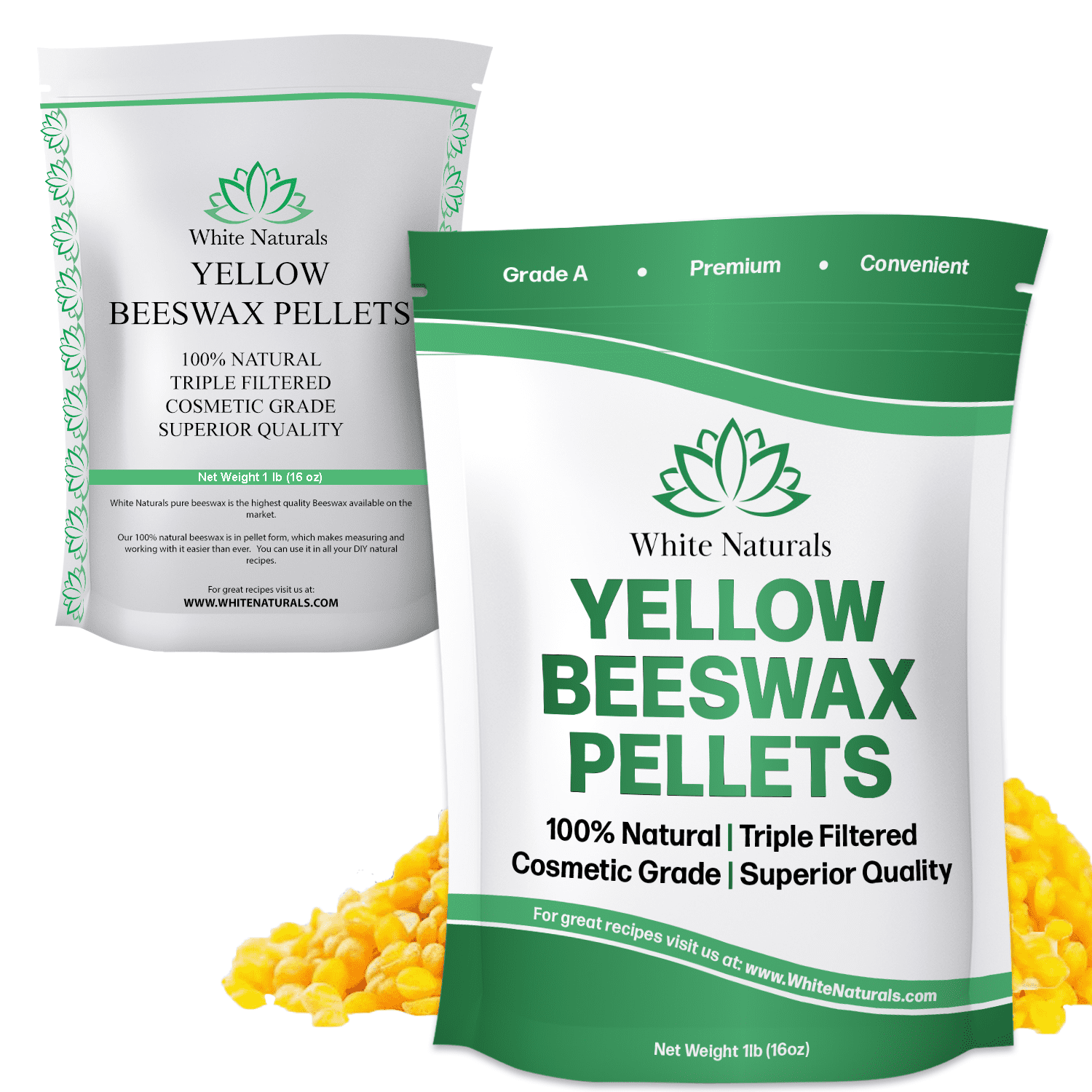 Stakich Pure White Beeswax Pellets, All Natural, Cosmetic Grade, Premium  Quality (1 Pound)
