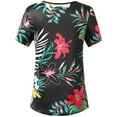 thumbnail image 2 of SSLR Womens T Shirts V Neck Criss Cross Floral Tee Short Sleeve T Shirt, 2 of 7