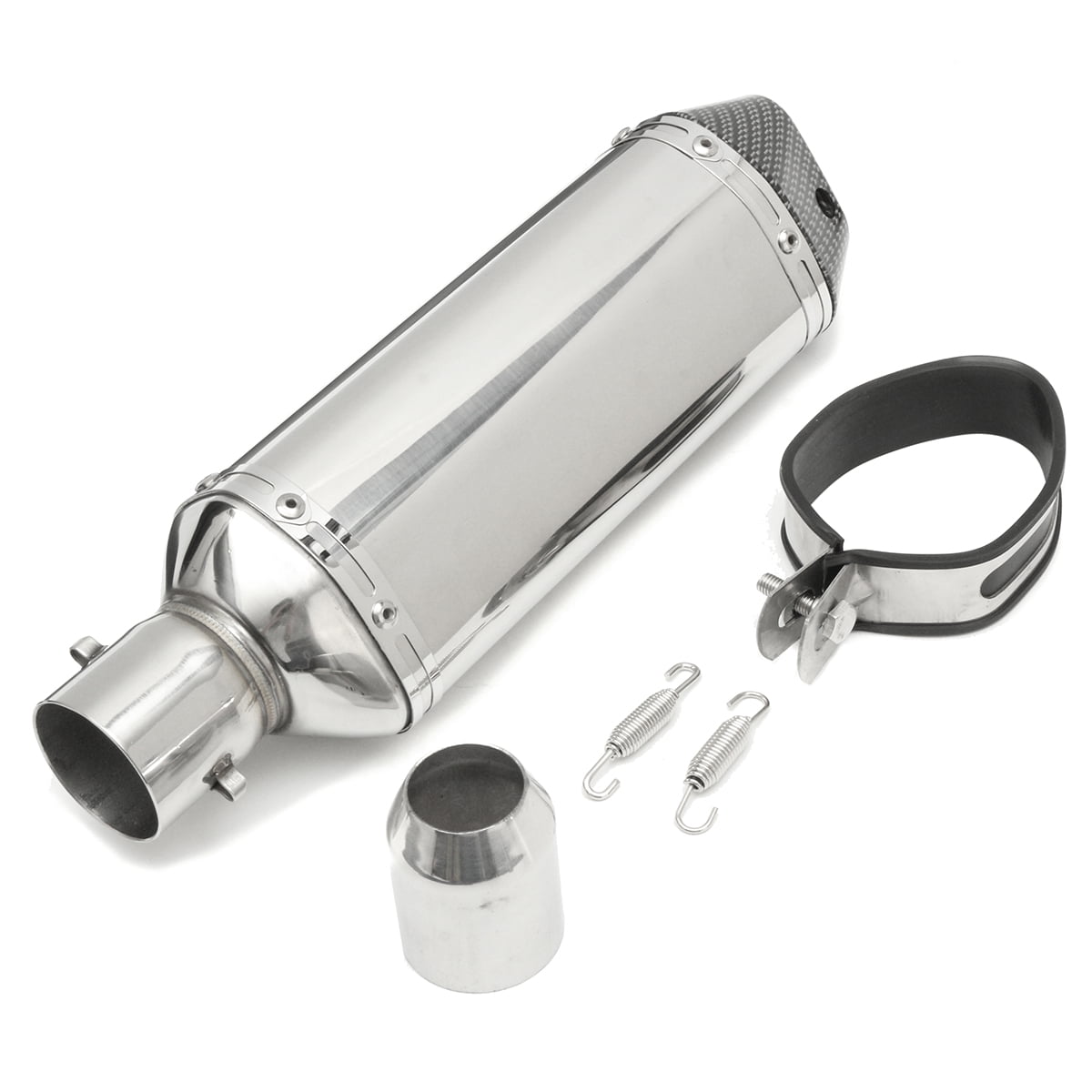 Senyar Exhaust Muffler Pipe,Universal 38-51mm Stainless Steel Modified Slip-on Fit for Motorcycle Dirt Bike