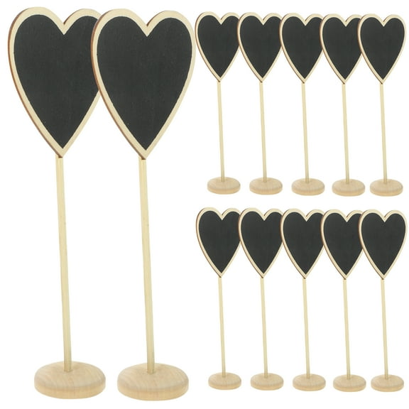 GETAJGHSD 12Pcs Decorative Message Boards Black Wooden Letter Boards for Weddings