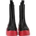 thumbnail image 6 of Women's Chelsea Boots Chunky Platform Heel Round Toe Ankle Boots Slip On Mid Calf Ankle Booties Fashion Streetwear Shoes, 6 of 6