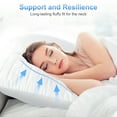 thumbnail image 3 of Bed Pillows for Sleeping 2 pack, Queen Size Cooling Pillows Hotel Quality with Premium Soft Down Alternative Fill for Back, Stomach or Side Sleepers, 3 of 7