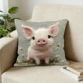 thumbnail image 1 of Funda de almohada con estampado de bordado falso de poliéster, adorables y lindas fundas de almohada con animales para dormitorio, hogar y decoración de sofá, funda de cojín, artículos esenciales para, 1 of 6