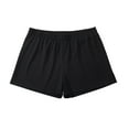 thumbnail image 2 of Men's Cotton Casual Straight Leg Shorts, Elastic Waist Pocket Pants, Half Shorts, Solid Casual Pants, Gym Workout Daily Lounge Sportswear | JASKFLY,Black L, 2 of 6
