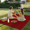 thumbnail image 4 of Red Floral Outdoor Rug 5x8 Ft - Reversible Patio Rug Outdoor Camping Rugs, Country Farmhouse Abstract Flowers Pattern Washable Indoor Outdoor Area Rugs, Non-Slip Outdoor Carpet Runner for Deck/Porch, 4 of 8
