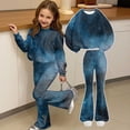 thumbnail image 6 of XZNPDUCQ 6-7 Years Girls Outfits Toddler Girls Fall Winter Clothes Girls Long Sleeve Top Pants 2PCS Set A248-Blue, 6 of 8