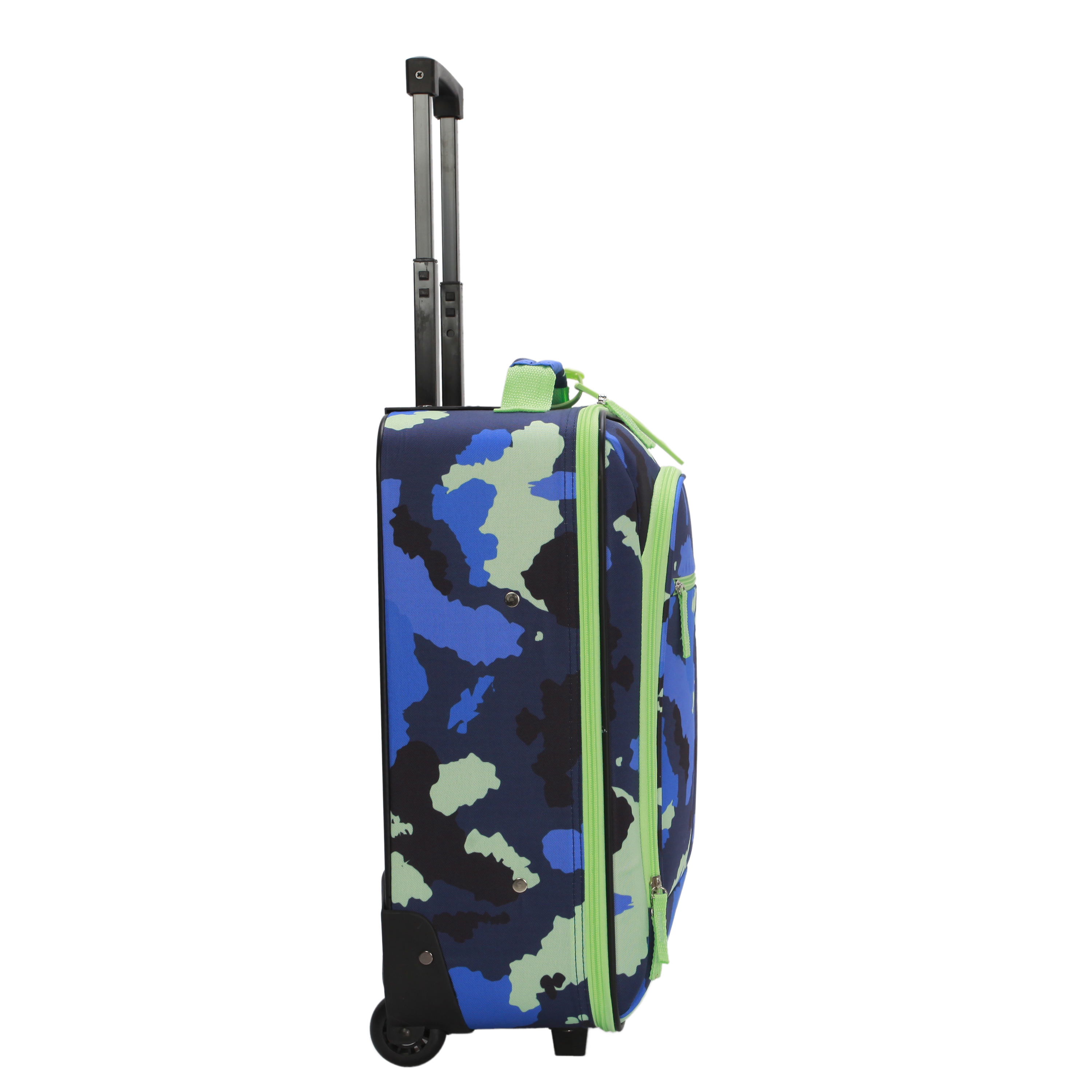 CRCKT 4 Piece 18-inch Soft side Carry-on Kids Luggage Set, Blue Camo - image 5 of 23