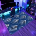 thumbnail image 3 of Vintage Blue Stripes Rug 5x7 Area Rugs Funky Blue Rugs Soft Non Slip Washable Non Shedding Indoor Carpet for Living Room Bedroom Home Entrance Foyer Decor, 3 of 7