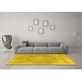 thumbnail image 3 of Ahgly Company Machine Washable Indoor Square Persian Yellow Traditional Area Rugs, 4' Square, 3 of 4