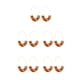 thumbnail image 3 of Pendientes Sonducket Estilo Sencillo Forma de U Estampado de Leopardo Marrón 5Conjunto, 3 of 6