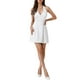 thumbnail image 1 of INSPIRAR CHIC Vestidos de lunares para mujeres, sexy vestido mini sin mangas con cuello halter L Blanco, 1 of 6