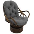 thumbnail image 1 of Fauteuil Pivotant avec Coussin en Sergé, Gris, 1 of 1
