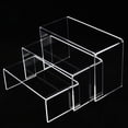 thumbnail image 4 of 5Pcs Clear Acrylic Display Riser Perspex Sturdy Jewellery Stand Showcase for  Display, Decoration and Organizer, 4 of 6