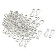 thumbnail image 1 of Unique Bargains Lanière en Acier Inoxydable Clips à Ressort Argentés 23 x 8mm 100 Pcs, 1 of 4