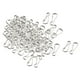 thumbnail image 1 of Clip de gancho de acero inoxidable de 0.9" x 0.3" tono plateado 100pcs, 1 of 4