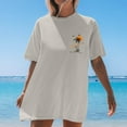 thumbnail image 5 of Oversized Tshirts for Women California Beach Graphic Short Sleeve Tees Summer Baggy Loose Fit Basic Vacation Tops, 5 of 6