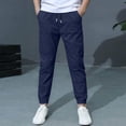 thumbnail image 4 of Gubotare Kids Khaki Pants Boys Boys and Toddlers' Uniform Straight-Fit Flat-Front Chino Khaki Pants 5T 6T (Navy,5-6 Years), 4 of 8