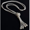 thumbnail image 2 of Collar de perlas largas Juego de collar de perlas sintéticas Collar de perlas largas con cuentas Joyería de disfraz Gatsby de los años 20, 2 of 3