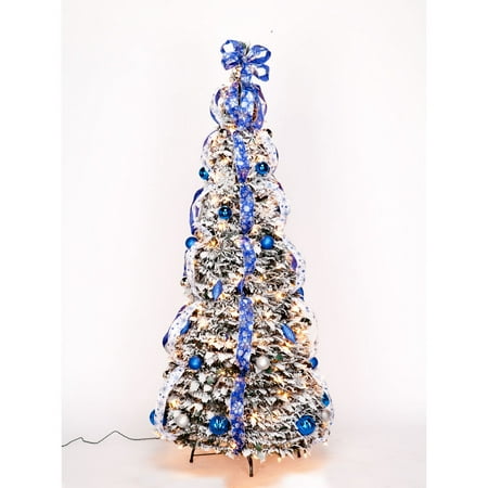 4' Snow Frosted Winter Style Pull-Up Tree by Holiday (Best Pull Up Christmas Trees)