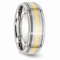 thumbnail image 4 of Cobalt 14k Gold Inlay Satin and Polished 8mm Band, 4 of 9