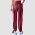 thumbnail image 2 of Pantalones de chándal holgados para mujer - Pantalones elásticos en la cintura, suaves y transpirables - Para el día a día y el deporte en todas las estaciones, 2 of 5